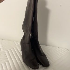 Ann Taylor Loft brown Leather Heeled Boots 7.5M